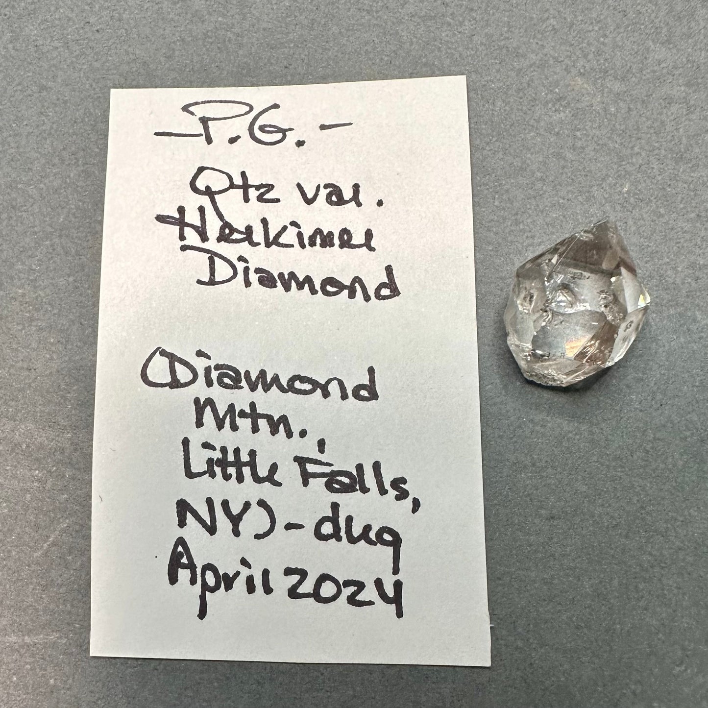 Herkimer Diamond Quartz Crystal, Mohawk Valley, NY USA—SELF5
