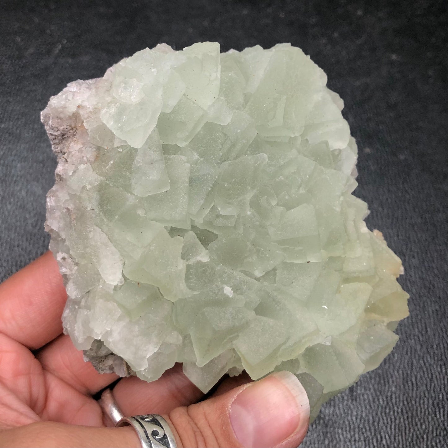 Fluorite Mint Green Cluster, Dalnegorsk, Russia—FLUO4