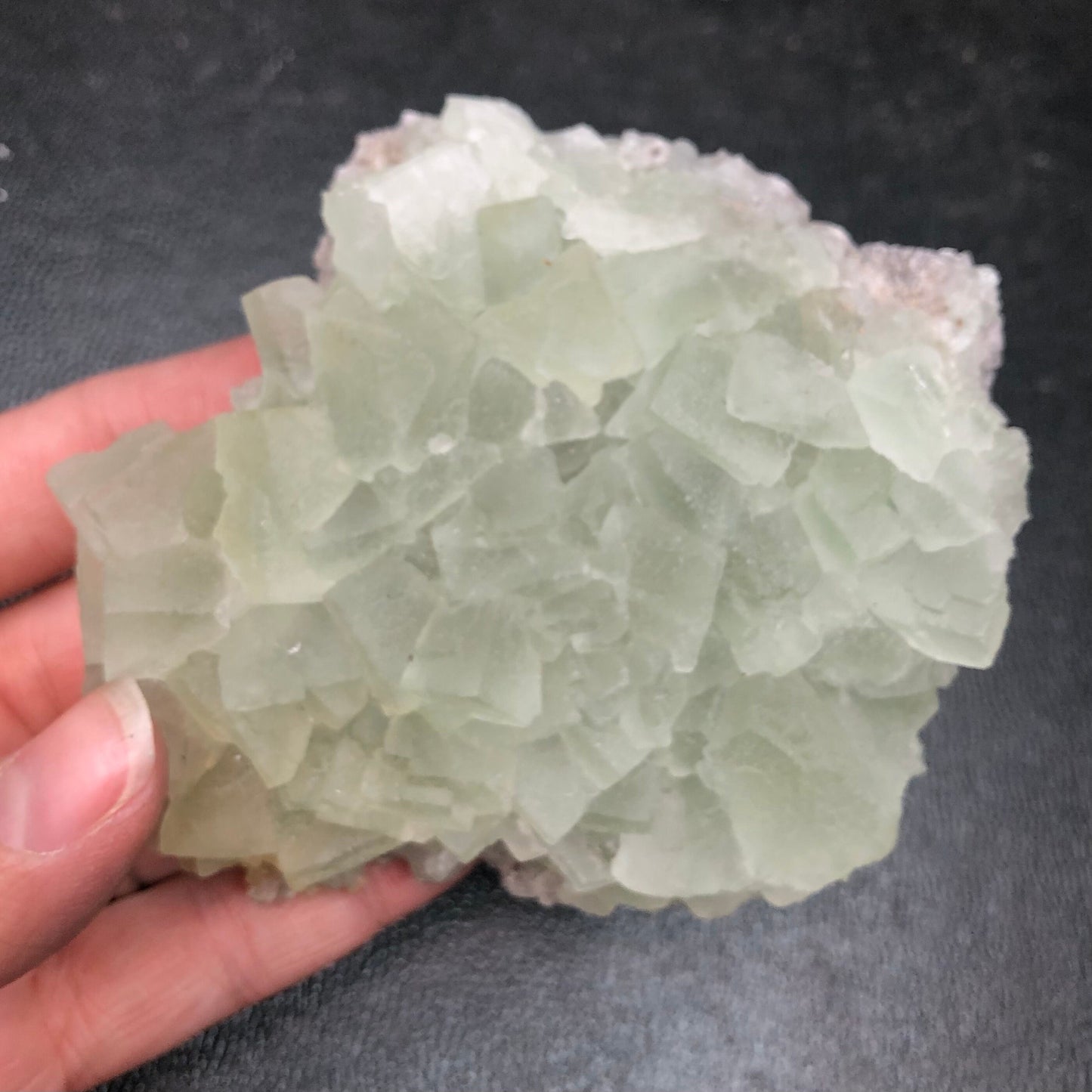 Fluorite Mint Green Cluster, Dalnegorsk, Russia—FLUO4