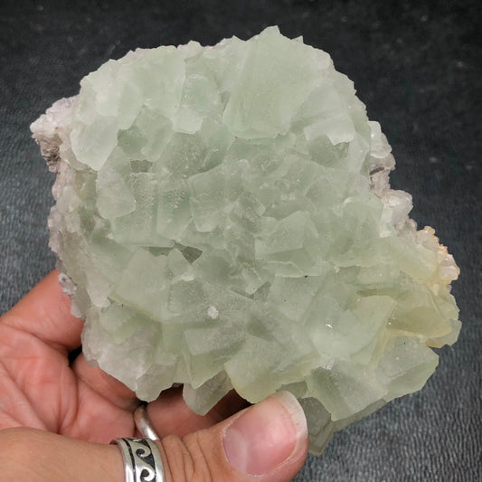 Fluorite Mint Green Cluster, Dalnegorsk, Russia—FLUO4