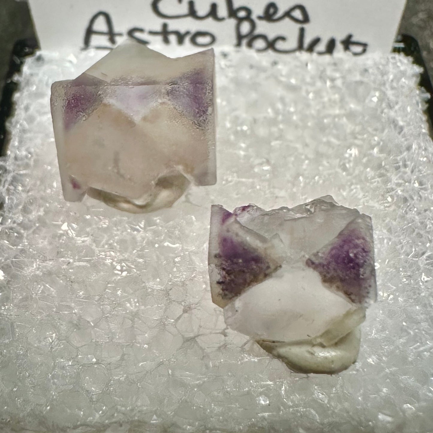 Fluorite Phantom Cubes Pair, Astro Pocket, Colorado USA—TN13