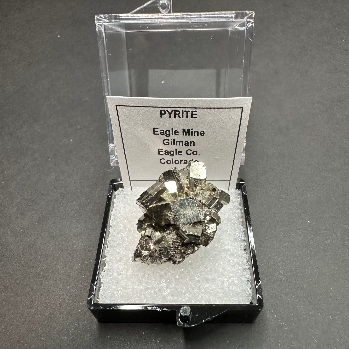 Iron Pyrite Cubic Cluster, Eagle Mine, Colorado, USA—TN9