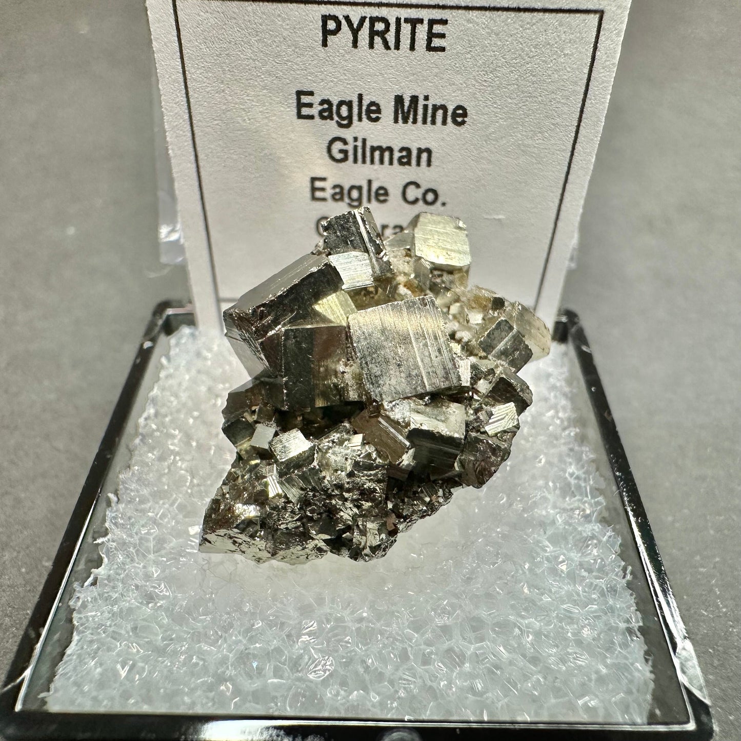 Iron Pyrite Cubic Cluster, Eagle Mine, Colorado, USA—TN9