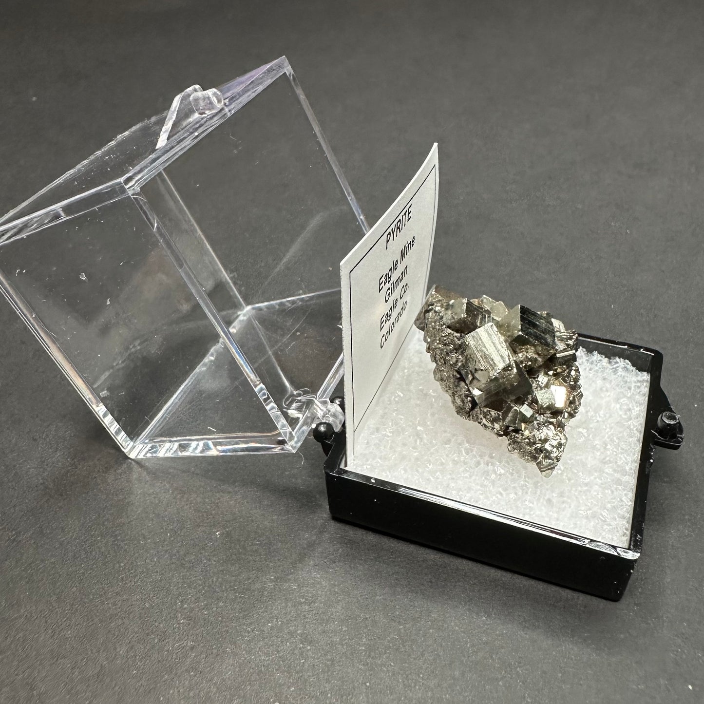 Iron Pyrite Cubic Cluster, Eagle Mine, Colorado, USA—TN9