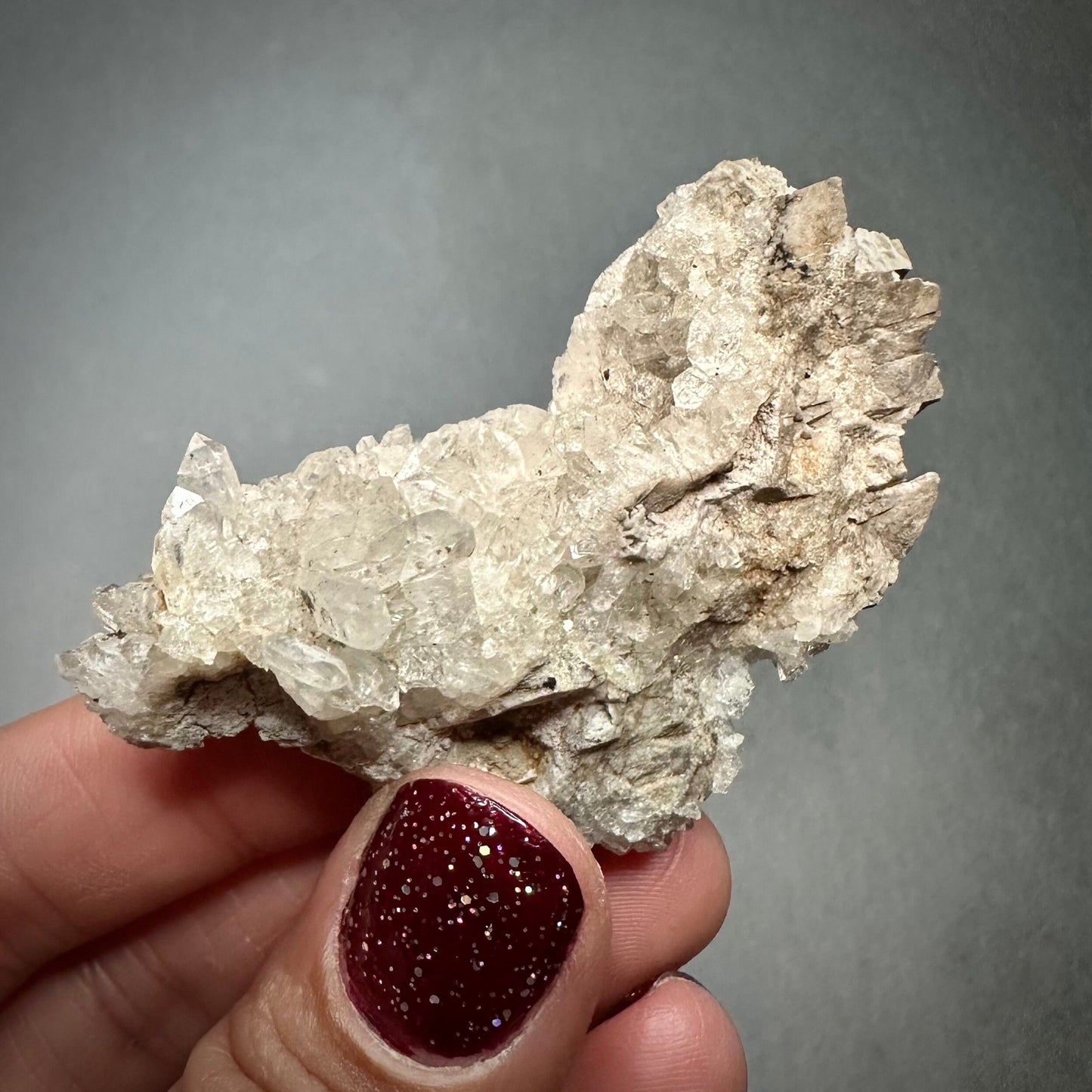 Herkimer Diamond Druzy Quartz Cluster, Mohawk Valley, NY USA—SELF7