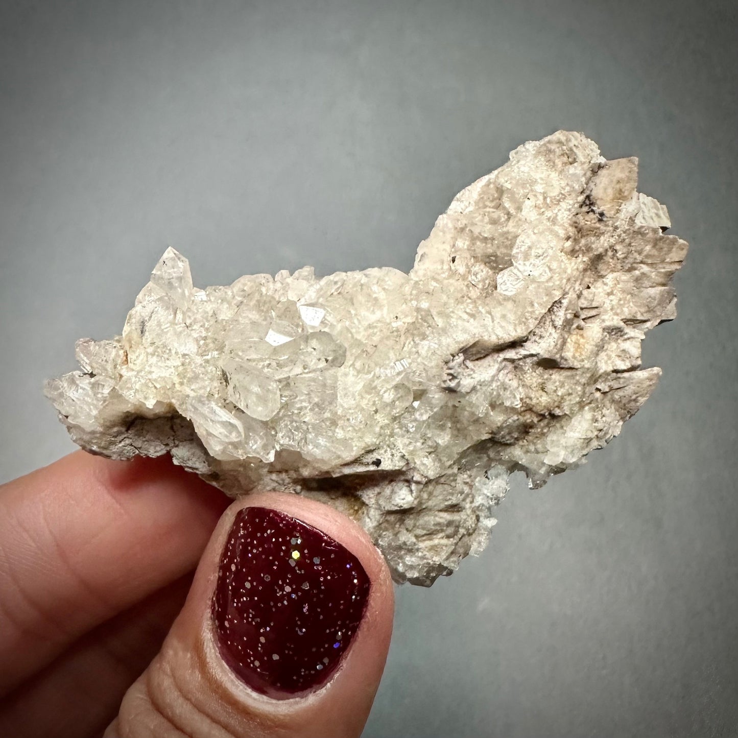 Herkimer Diamond Druzy Quartz Cluster, Mohawk Valley, NY USA—SELF7