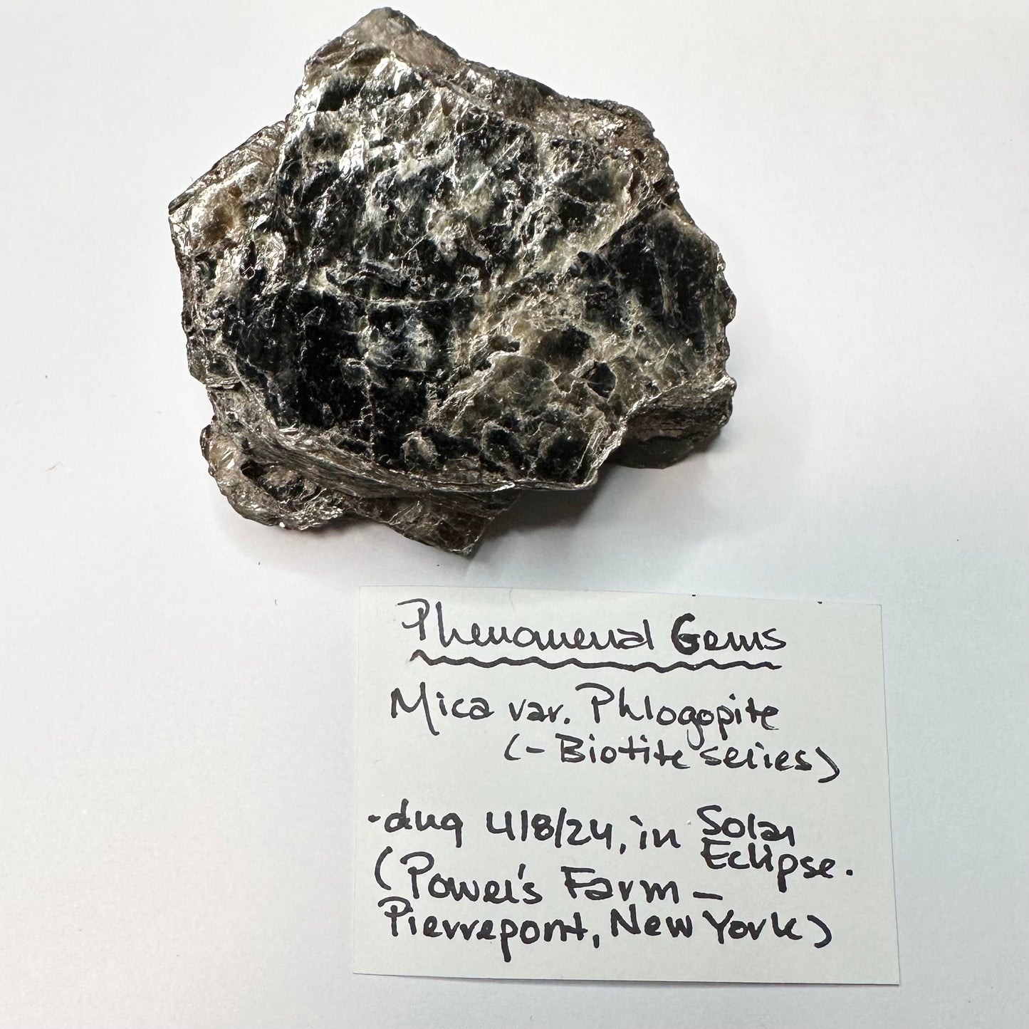 Black Mica Cluster, Powers Farm, Pierrepont, New York USA—SELF11