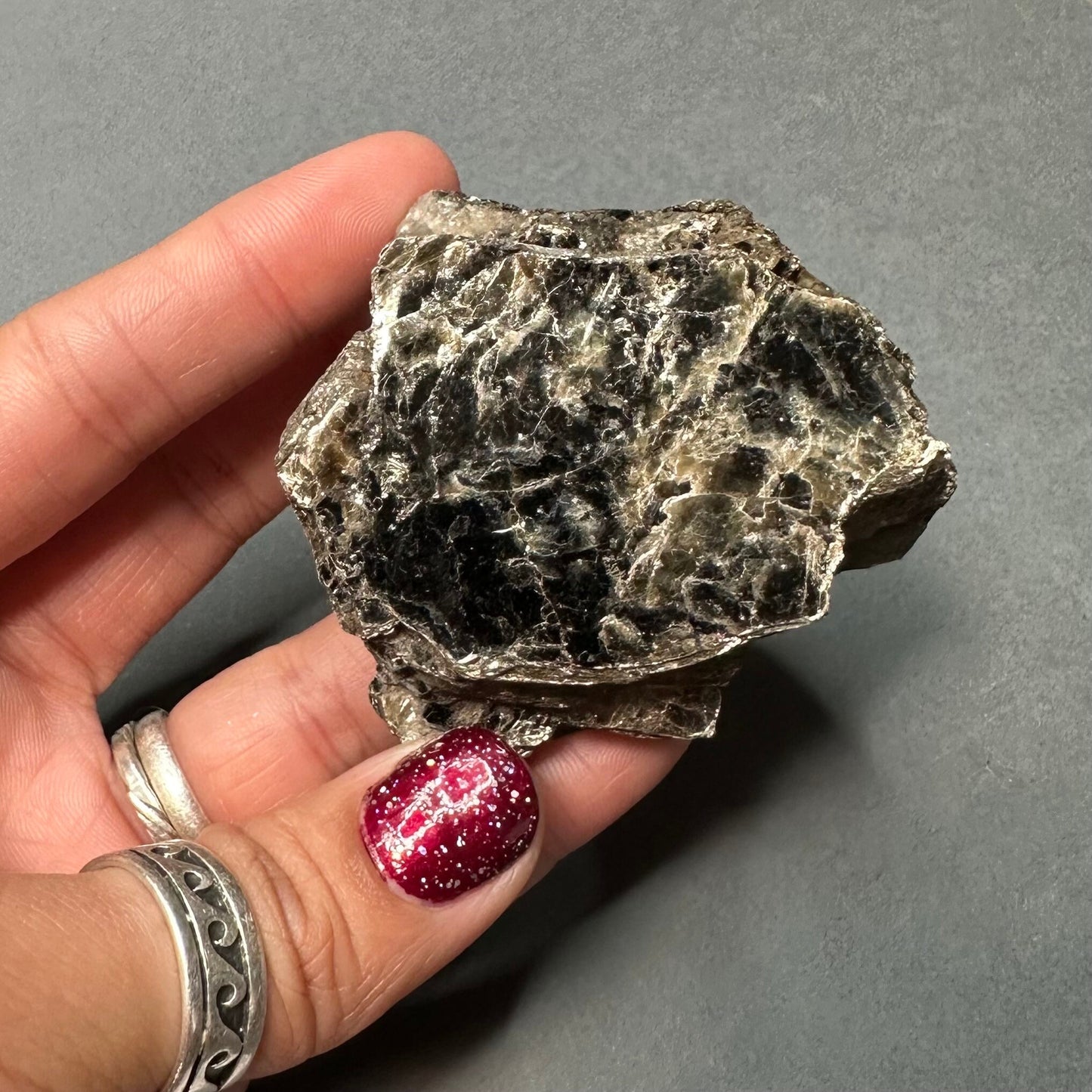 Black Mica Cluster, Powers Farm, Pierrepont, New York USA—SELF11