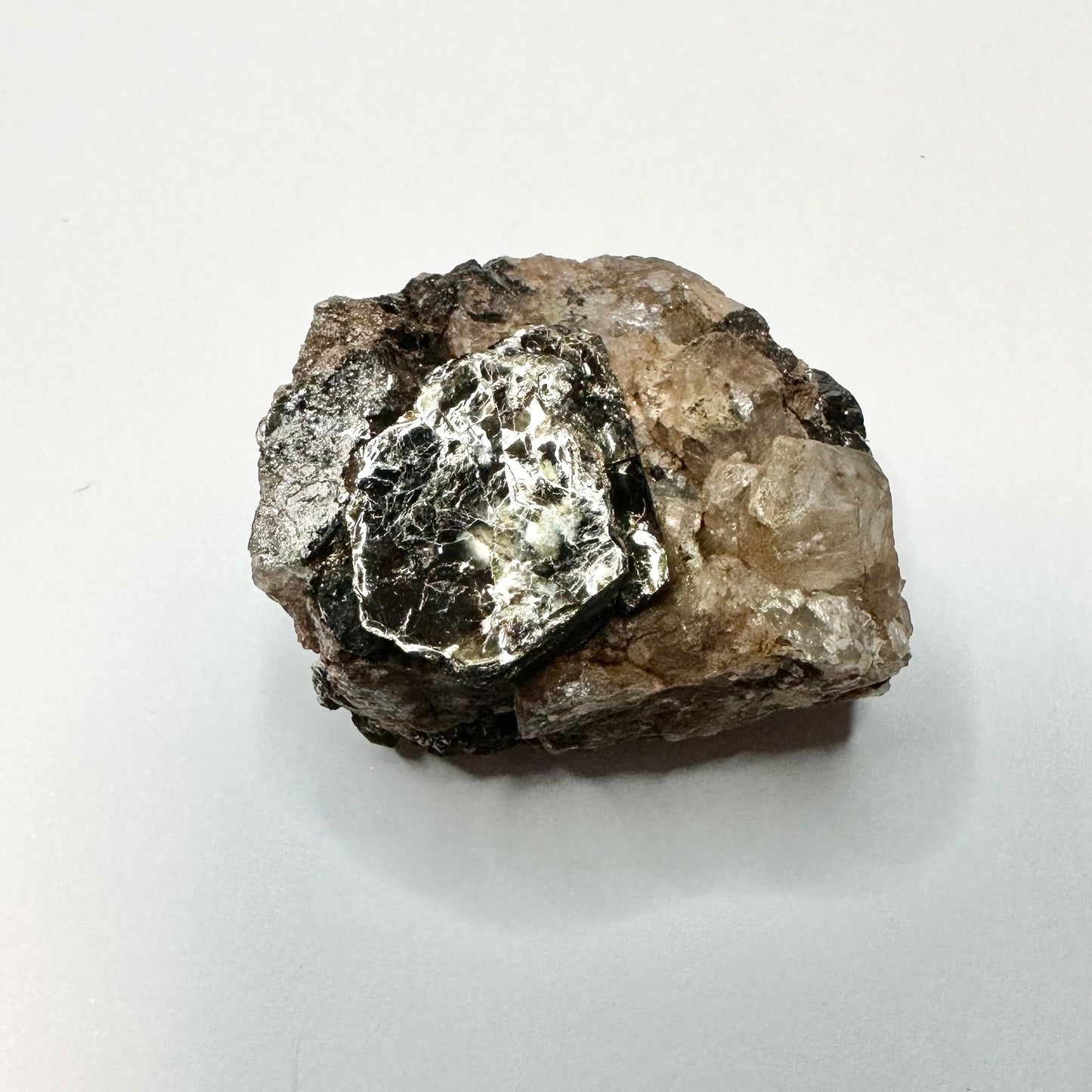 Black Mica & Quartz Cluster, Powers Farm, Pierrepont, New York USA—SELF10