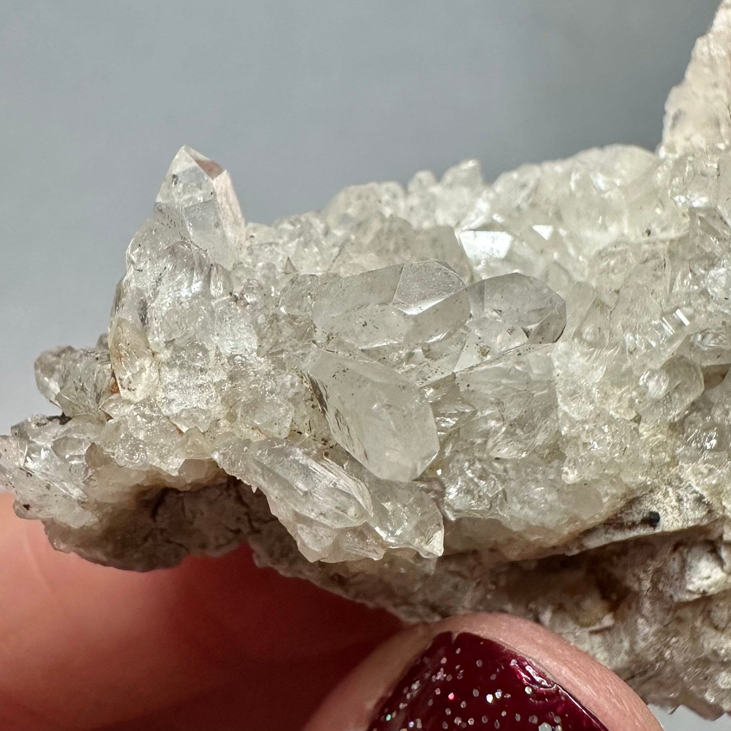 Herkimer Diamond Druzy Quartz Cluster, Mohawk Valley, NY USA—SELF7