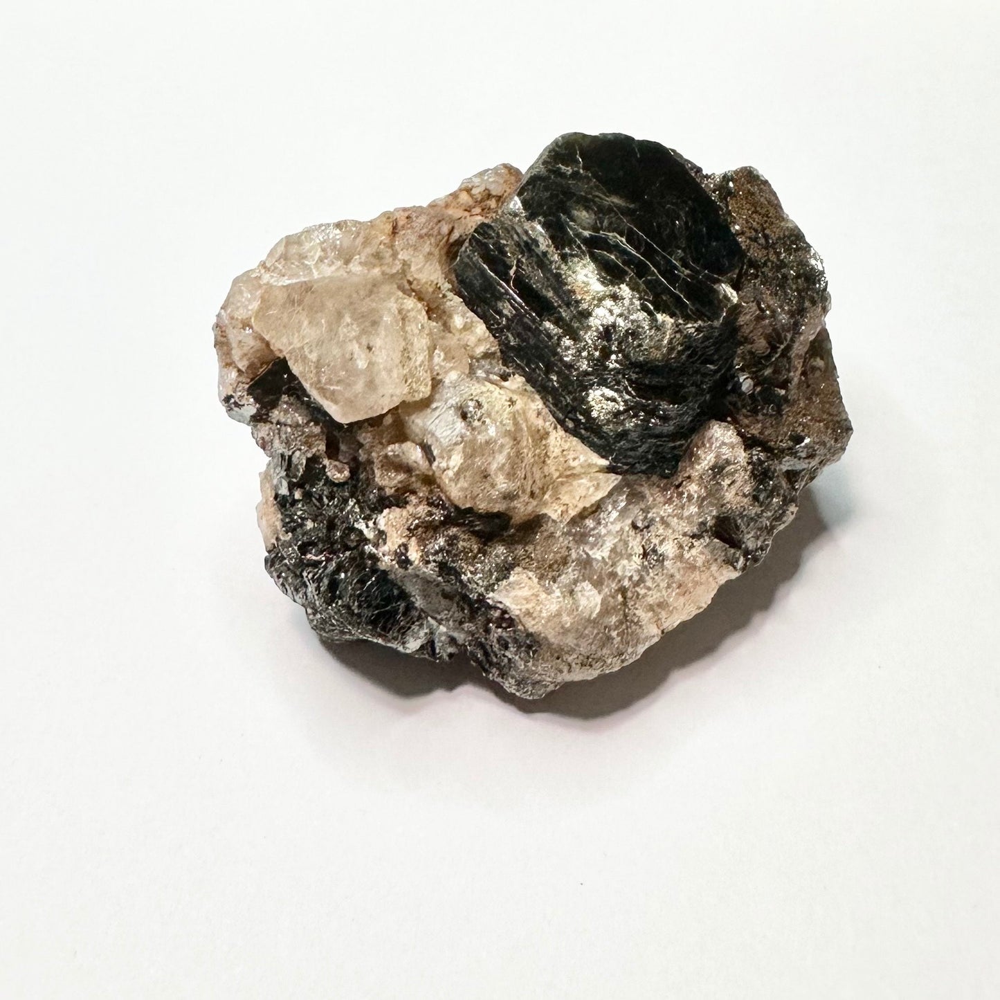 Black Mica & Quartz Cluster, Powers Farm, Pierrepont, New York USA—SELF10