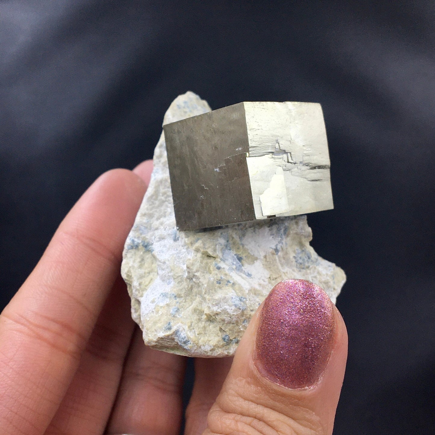 Iron Pyrite Cubic Crystal Cluster, Navajún, Spain—SM7