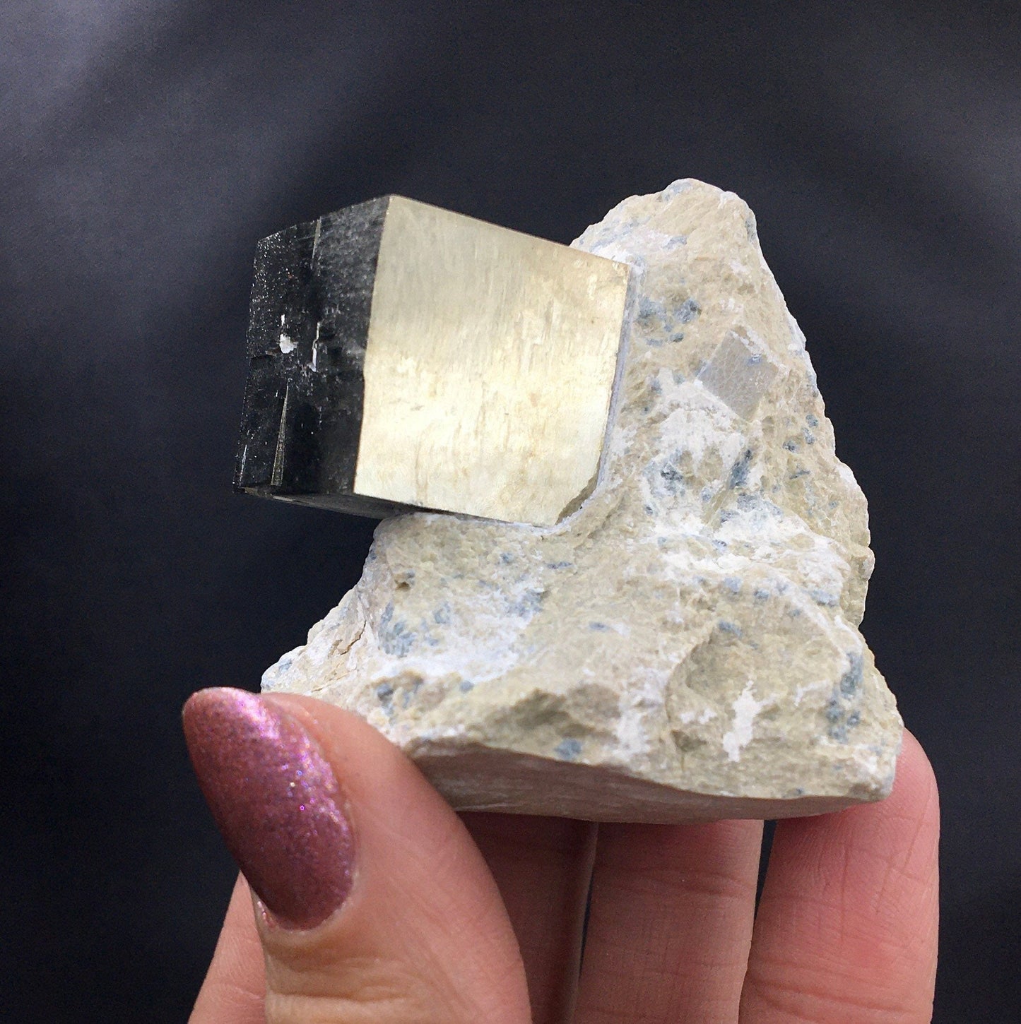 Iron Pyrite Cubic Crystal Cluster, Navajún, Spain—SM7