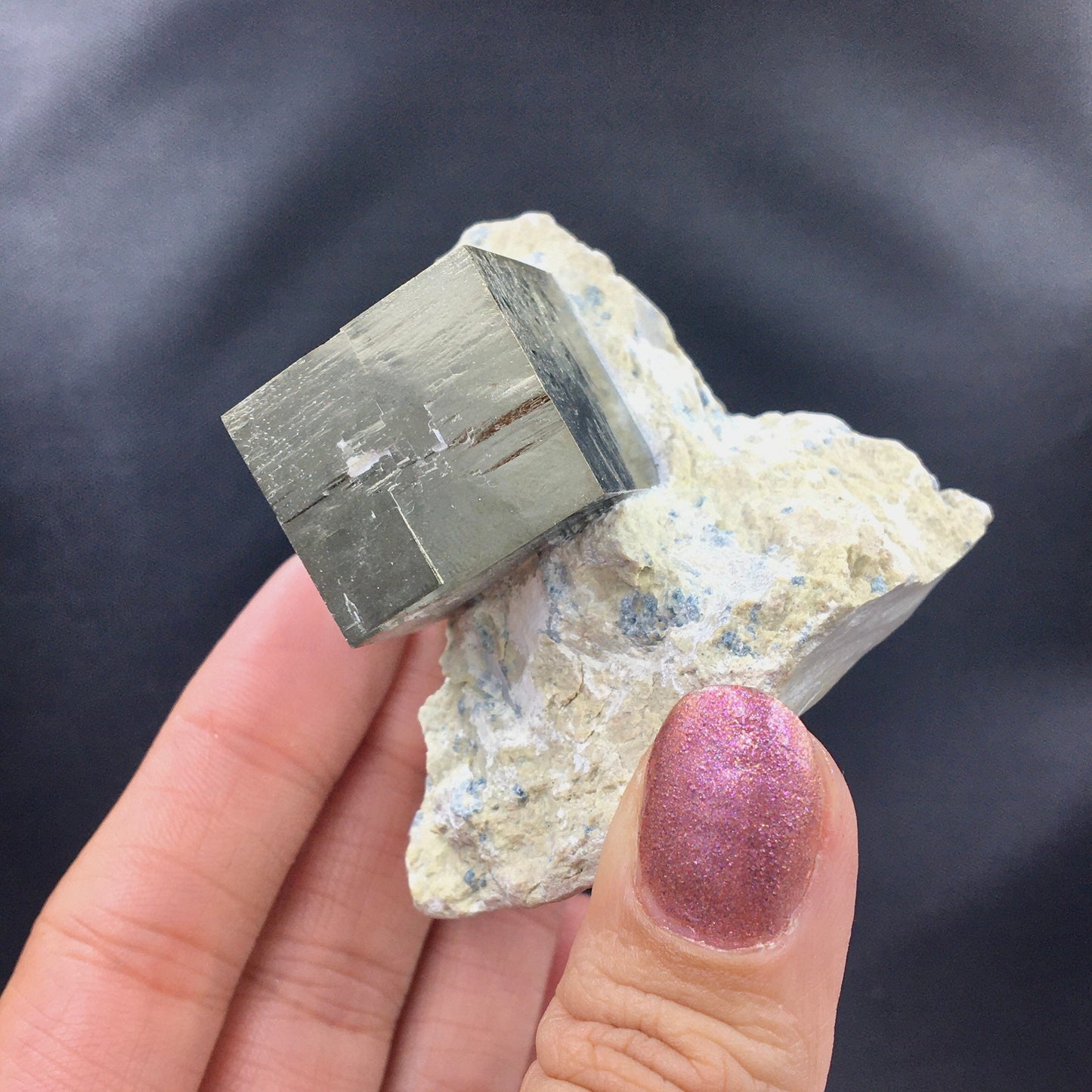 Iron Pyrite Cubic Crystal Cluster, Navajún, Spain—SM7