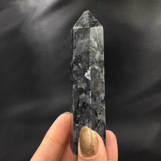 Larvikite Norwegian Moonstone C *AS IS* Polished Point—POL23