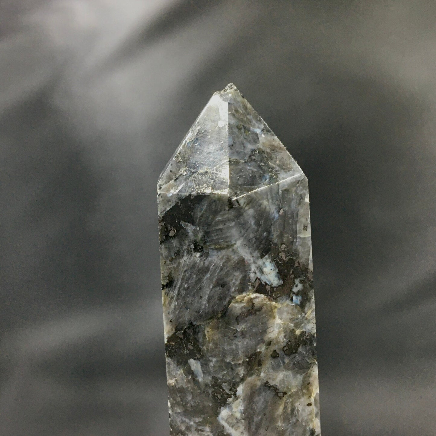 Larvikite Norwegian Moonstone C *AS IS* Polished Point—POL23