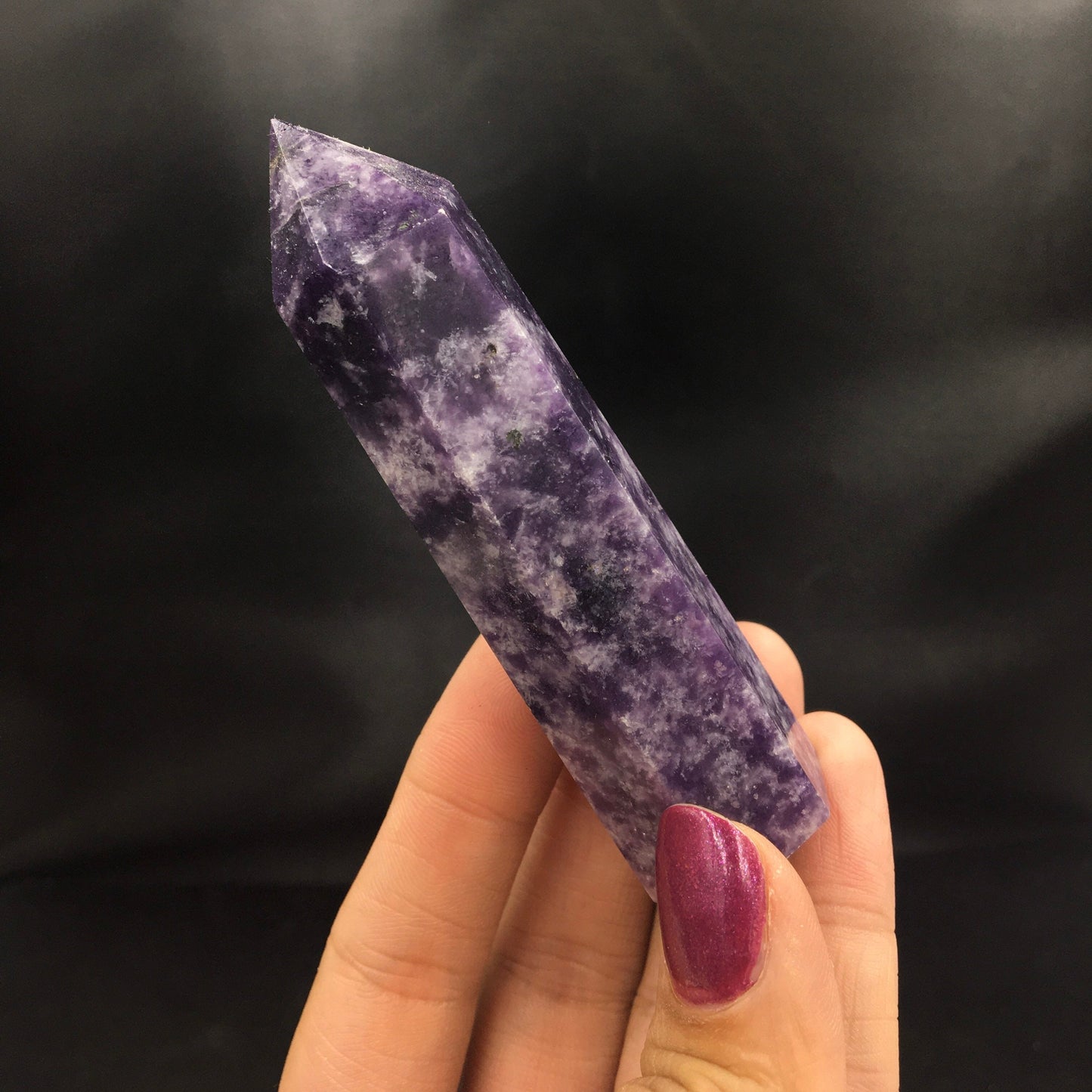 Lepidolite Purple Mica Polished Point—POL25