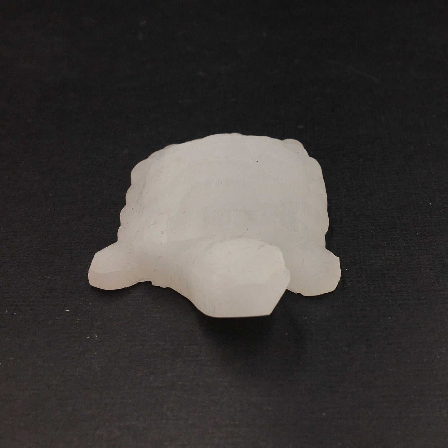 Satin Spar Turtle Tortoise (Fibrous Gypsum, misnomer Selenite) Polished Carving—SM17