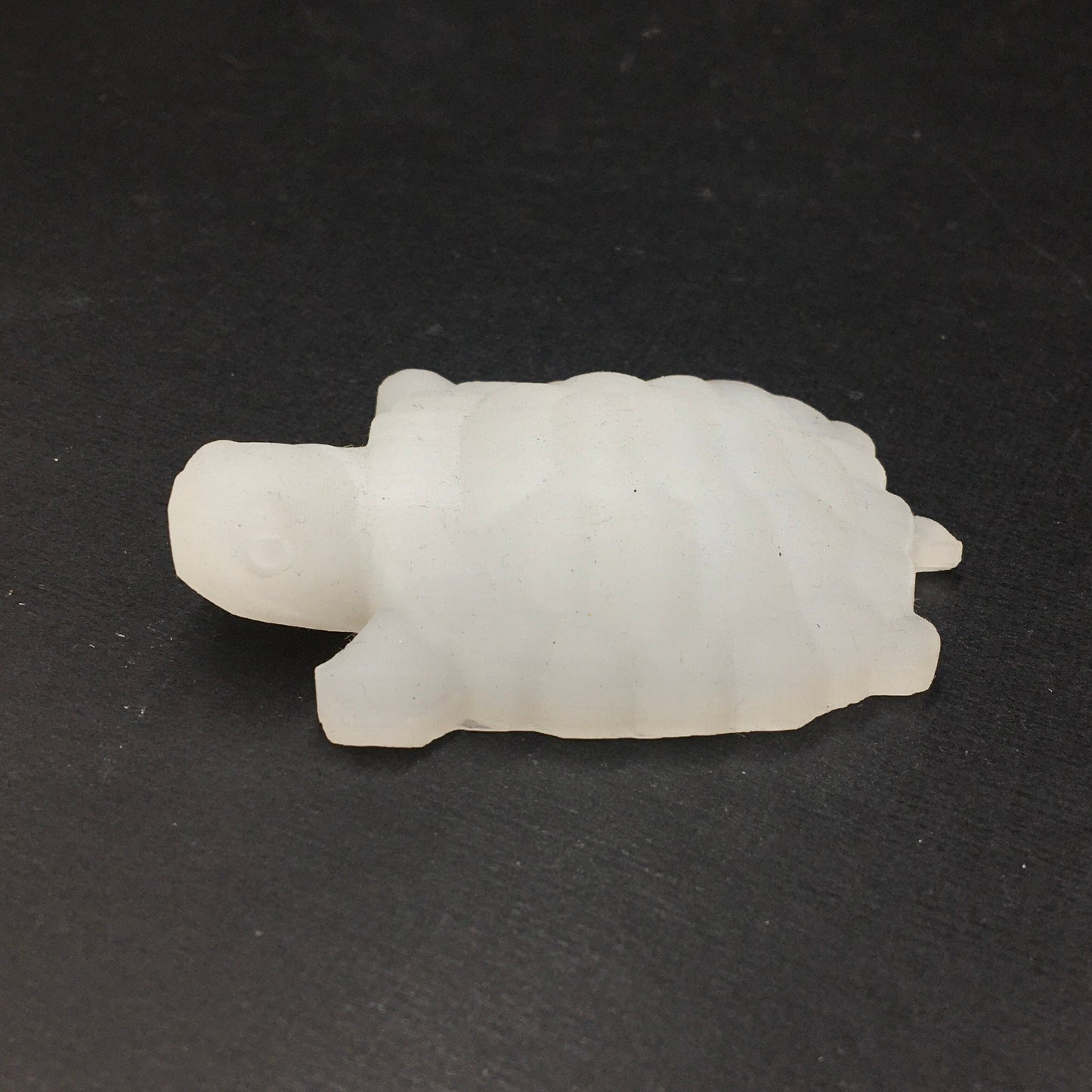 Satin Spar Turtle Tortoise (Fibrous Gypsum, misnomer Selenite) Polished Carving—SM17