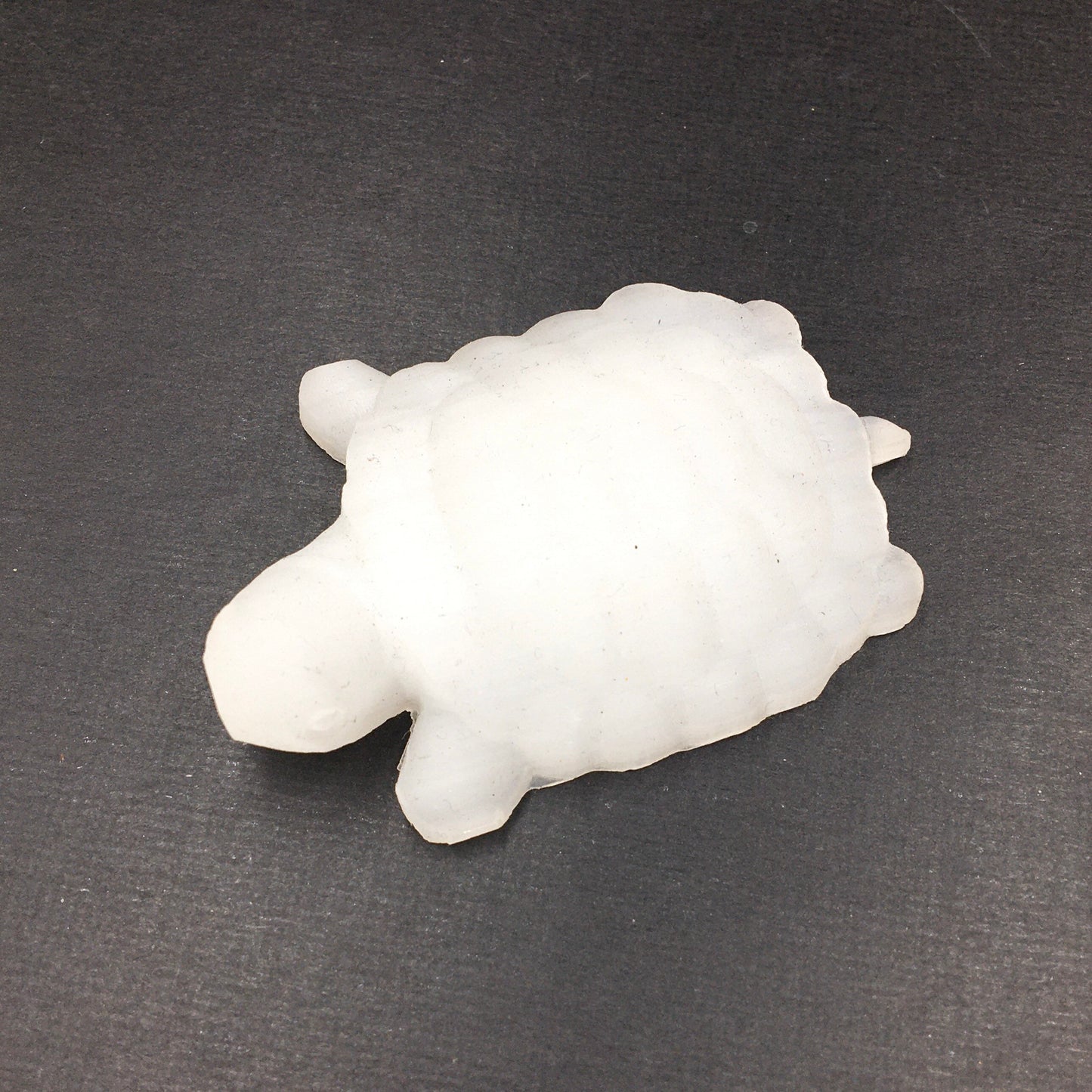 Satin Spar Turtle Tortoise (Fibrous Gypsum, misnomer Selenite) Polished Carving—SM17