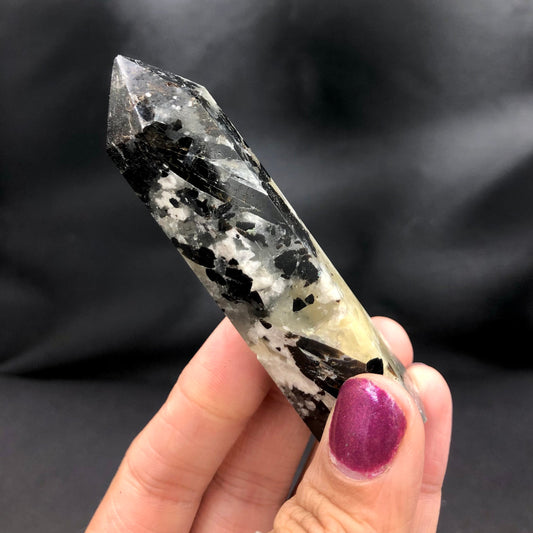 Prehnite & Epidote Polished Point—POL9