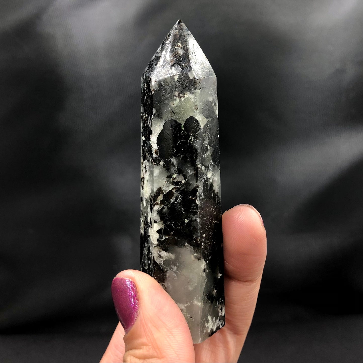 Prehnite & Epidote Polished Point—POL10