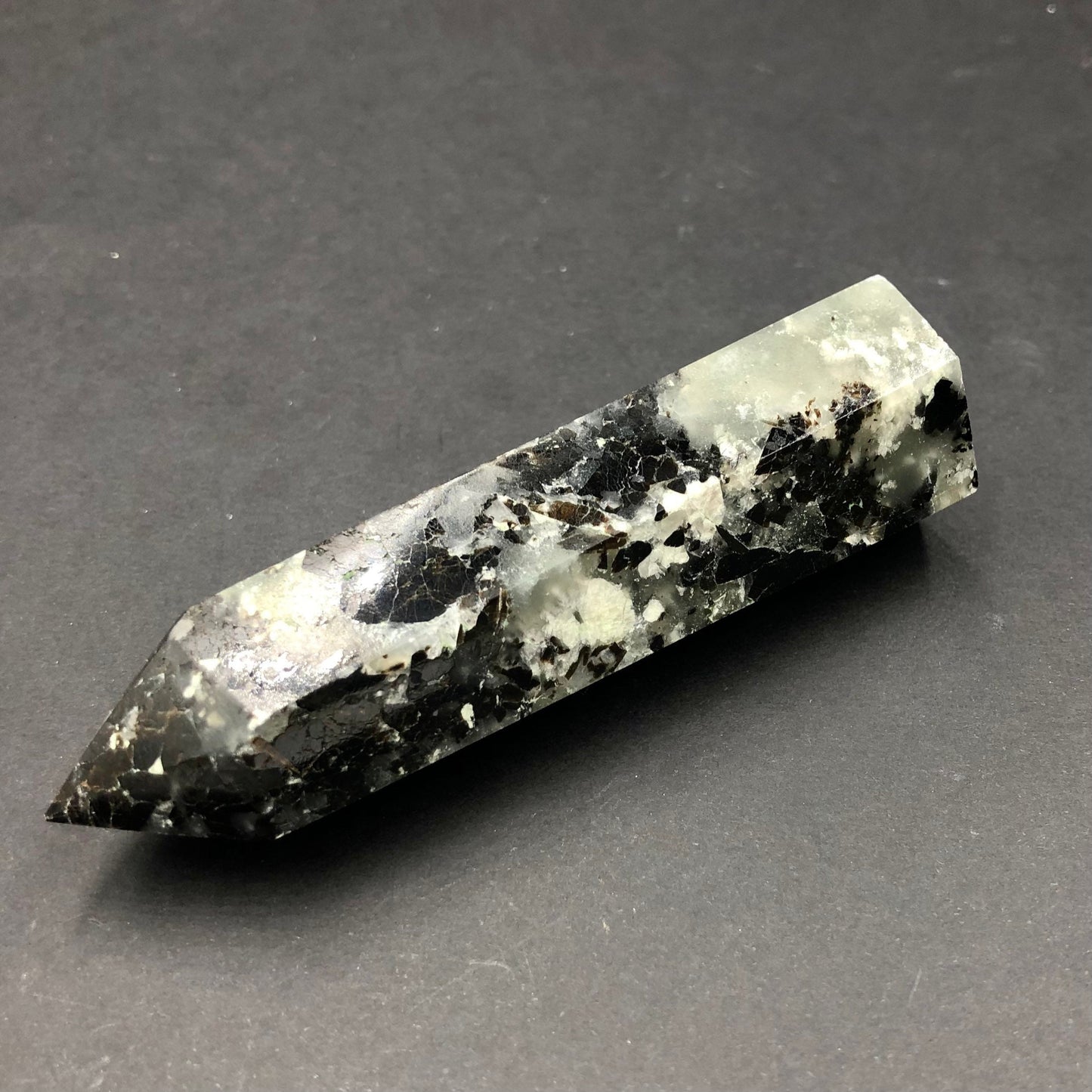 Prehnite & Epidote Polished Point—POL10