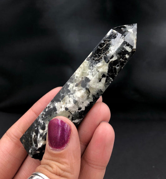 Prehnite & Epidote Polished Point—POL11