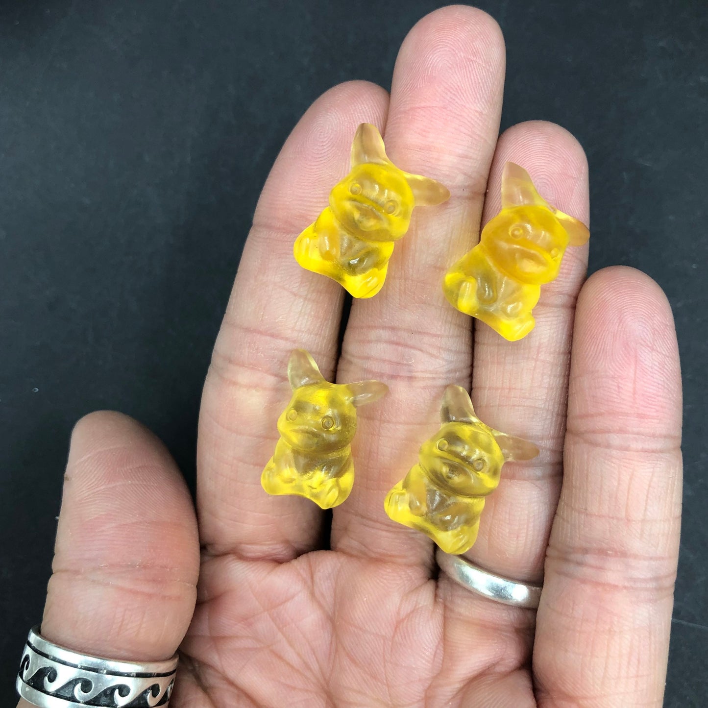 Pikachu Yellow Fluorite Mini Polished Carving—MINI31